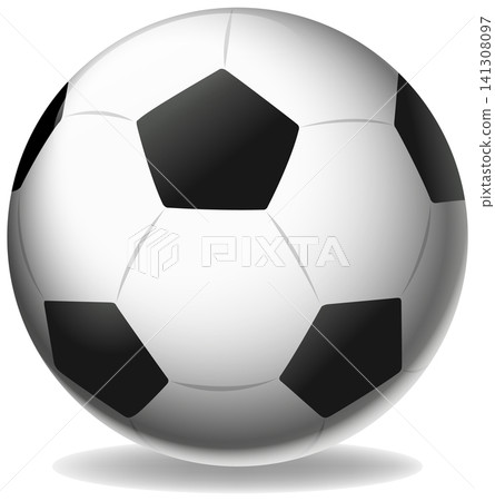 Classic Black and White Soccer Ball Vector Illustration on White Background Classic Black and White Soccer Ball Vector Illustration on White Background 141308097