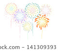 Vector illustration of colorful fireworks 141309393