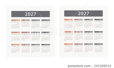 2027 Calendar 141309532