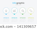 Infographic 4 options design elements for your business data. Vector Illustration. 141309657