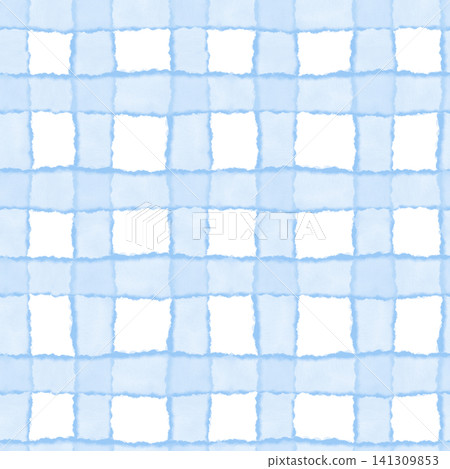 Watercolor seamless blue plaid pattern. Hand painted illustration for fabric, wallpaper, quilting, sewing, kitchen textiles, table linen and spring collections. Watercolor seamless blue plaid pattern. Hand painted illustration for fabric, wallpaper, quilting, sewing, kitchen textiles, table linen and spring collections. 141309853