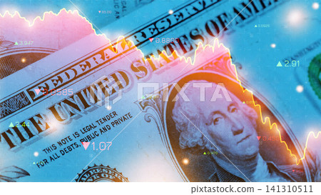 Chart shows decline in money value with recession indicators and US currency details Chart shows decline in money value with recession indicators and US currency details 141310511