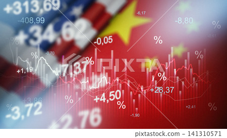 Chart shows money flow trends between the United States and China during economic changes Chart shows money flow trends between the United States and China during economic changes 141310571