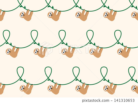 Sloth seamless pattern Sloth seamless pattern 141310653