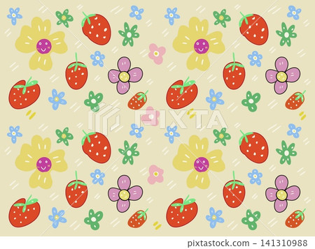 seamless pattern with strawberry seamless pattern with strawberry 141310988