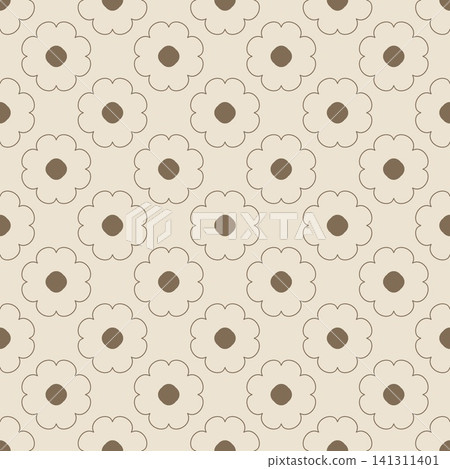 geometric seamless pattern with circles, rhombuses 141311401