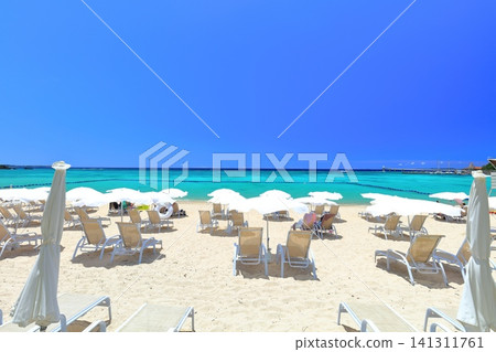 [Okinawa Prefecture] Busena Beach (Busena Marine Park) under clear skies 141311761