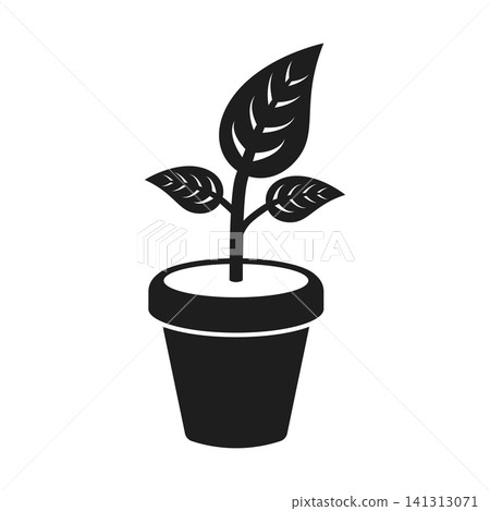Plant flower icon in flat style. Sprout leaf vector illustration on isolated background. Greenery decoration sign business concept. Plant flower icon in flat style. Sprout leaf vector illustration on isolated background. Greenery decoration sign business concept. 141313071