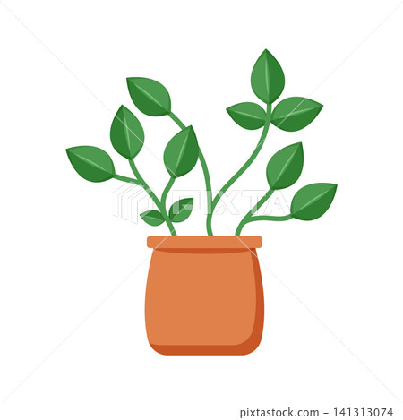 Plant flower icon in flat style. Sprout leaf vector illustration on isolated background. Greenery decoration sign business concept. Plant flower icon in flat style. Sprout leaf vector illustration on isolated background. Greenery decoration sign business concept. 141313074