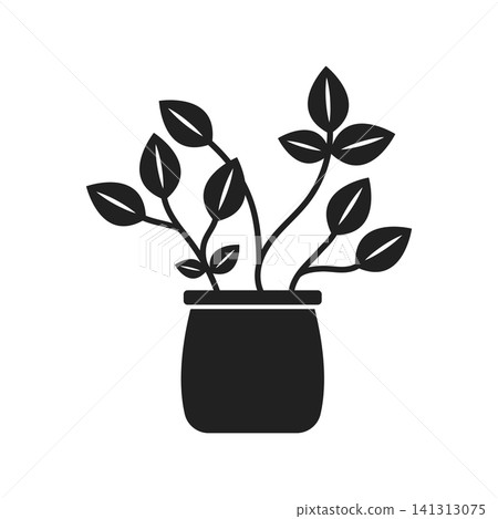 Plant flower icon in flat style. Sprout leaf vector illustration on isolated background. Greenery decoration sign business concept. Plant flower icon in flat style. Sprout leaf vector illustration on isolated background. Greenery decoration sign business concept. 141313075