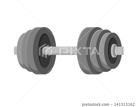 Dumbbell icon in flat style. Gym equipment vector illustration on isolated background. Weightlifting sign business concept. Dumbbell icon in flat style. Gym equipment vector illustration on isolated background. Weightlifting sign business concept. 141313162