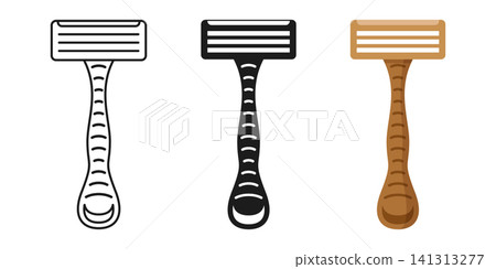 Shaving machine icon set collection in flat style. Razor blade vector illustration on isolated background. Hair beauty equipment sign business concept. 141313277