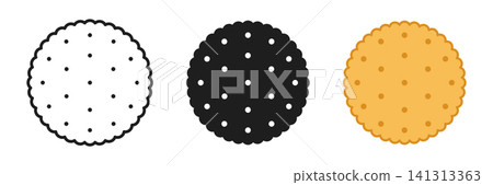 Cracker biscuit icon set collection in flat style. Sweet food vector illustration on isolated background. Cookie crispy snack sign business concept. Cracker biscuit icon set collection in flat style. Sweet food vector illustration on isolated background. Cookie crispy snack sign business concept. 141313363