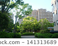 A streetscape with apartment buildings around Yokohama Ryokuen-toshi Station. 141313689