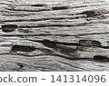 Weathered Gray Wood Texture with Natural Cracks and Grain. 141314096