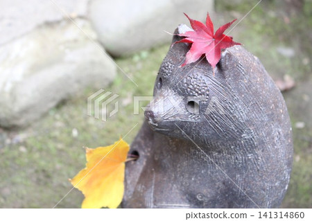 The raccoon dog statue before its transformation The raccoon dog statue before its transformation 141314860