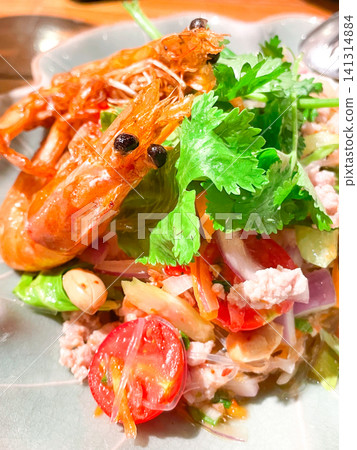 Thai food - Yum Woon Sen (Thai-style glass noodle salad) Thai food - Yum Woon Sen (Thai-style glass noodle salad) 141314884