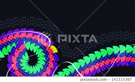 Dynamic Abstract Background With Vibrant and Colorful Shapes Swirling on Dark Background. Suitable For Poster, Web, and Banner Design Dynamic Abstract Background With Vibrant and Colorful Shapes Swirling on Dark Background. Suitable For Poster, Web, and Banner Design 141315367