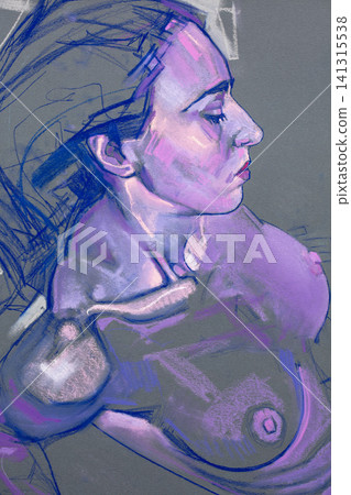 female portrait, pencil drawing illustration, sketch female portrait, pencil drawing illustration, sketch 141315538