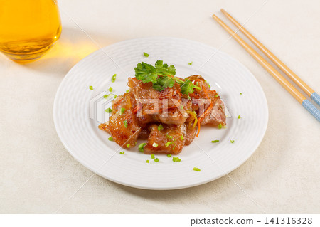 crispy Sweet and Sour Pork Guabaorou Traditional Northeast Chinese Dish crispy Sweet and Sour Pork Guabaorou Traditional Northeast Chinese Dish 141316328