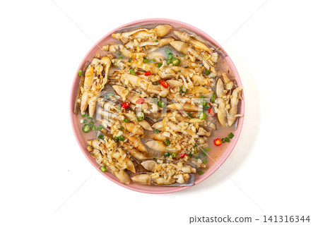 traditional Chinese Steamed King Razor Clams with Minced Garlic and Scallions traditional Chinese Steamed King Razor Clams with Minced Garlic and Scallions 141316344