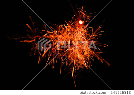 A summer night, playing with sparklers with family. 141316518
