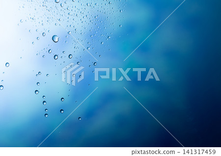 Water droplets attached to the glass Water droplets attached to the glass 141317459