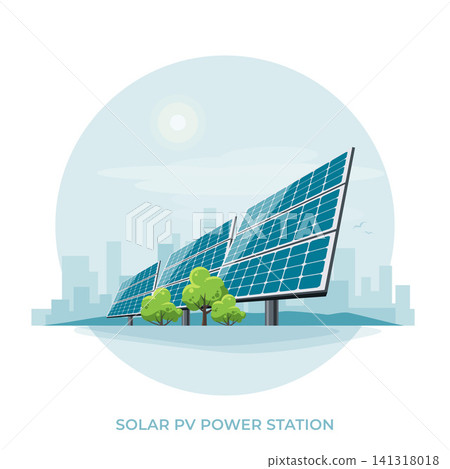 Renewable solar photovoltaic power station plant Renewable solar photovoltaic power station plant 141318018
