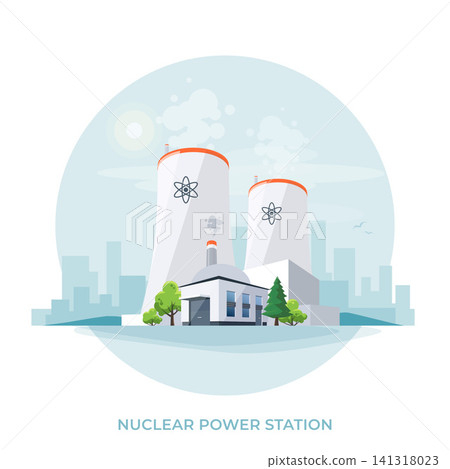 Nuclear reactor power plant station. Nuclear reactor power plant station. 141318023