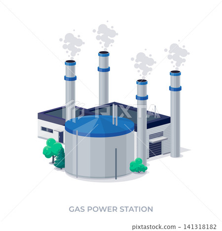Natural gas power plant station. Natural gas power plant station. 141318182