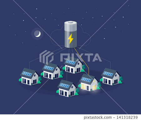 Home virtual power plant battery energy storage powering homes at night Home virtual power plant battery energy storage powering homes at night 141318239