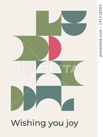 Contemporary Abstract Wishing You Joy Greeting Card for Stationery Wall Art and Meaningful Gifts Contemporary Abstract Wishing You Joy Greeting Card for Stationery Wall Art and Meaningful Gifts 141318564