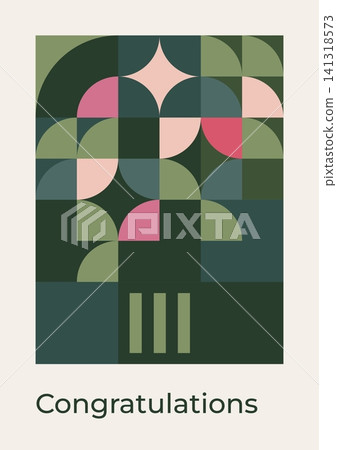 Contemporary Abstract Congratulations Greeting Card for Stationery Wall Art and Celebration Gifts Contemporary Abstract Congratulations Greeting Card for Stationery Wall Art and Celebration Gifts 141318573