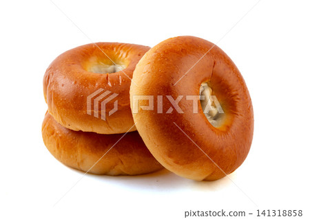 soft sweet red bean paste bun ring shaped anpan bread pastry 141318858