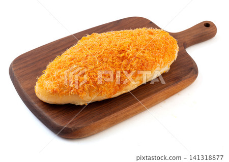 savory pork floss bread bun with sweet cream filling rousong pastry 141318877