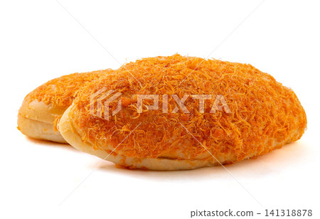 savory pork floss bread bun with sweet cream filling rousong pastry savory pork floss bread bun with sweet cream filling rousong pastry 141318878