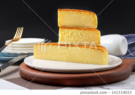 japanese souffle cheesecake slice half baked style cotton cake japanese souffle cheesecake slice half baked style cotton cake 141319053