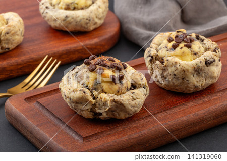 chocolate sandwich cookie crumb scone filled with cream cheese 141319060