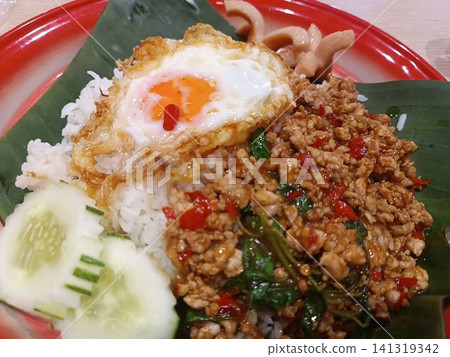Gapao rice is a representative Thai dish. Gapao rice is a representative Thai dish. 141319342
