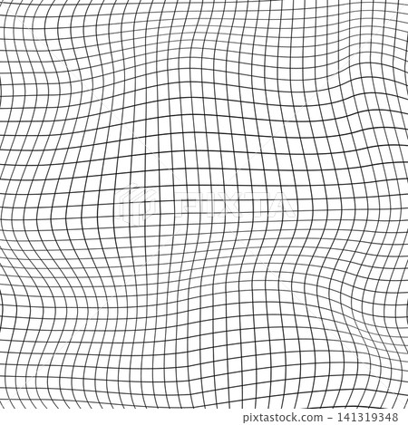 Distorted grid, background material, grid, square size Distorted grid, background material, grid, square size 141319348