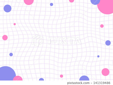 Distorted grid and circular object decoration, frame background, dotted grid Distorted grid and circular object decoration, frame background, dotted grid 141319486