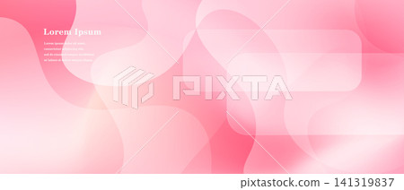 Geometric Abstract Wave Line Panel Summer Background 141319837