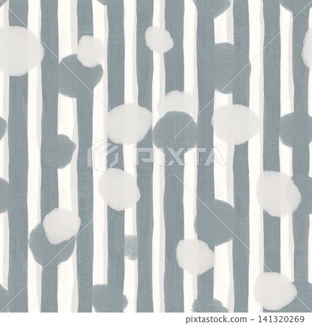 Abstract seamless Pattern with blue and white  stripes and dots 141320269