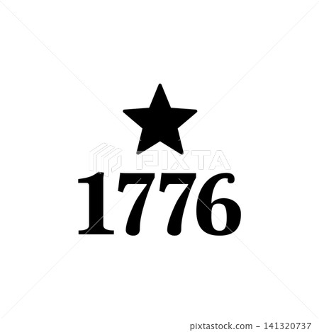 1776 Independence Year Patriotic Line Icon 1776 Independence Year Patriotic Line Icon 141320737