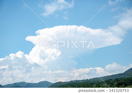 晴朗夏日天空的雲朵 141320753