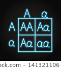 Punnett square neon icon 141321106