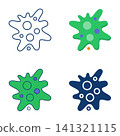 Amoeba icon set 141321115
