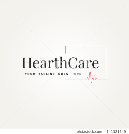 minimalist hearth care with heartbeat symbol line art icon logo vector illustration design. simple modern medical hospital logo concept minimalist hearth care with heartbeat symbol line art icon logo vector illustration design. simple modern medical hospital logo concept 141321849