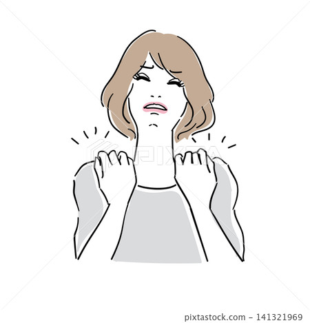 Adult women suffering from severe shoulder stiffness Adult women suffering from severe shoulder stiffness 141321969