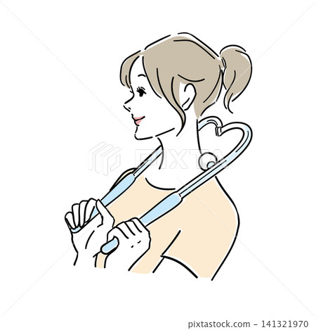 Adult women doing self-care for stiff shoulders Adult women doing self-care for stiff shoulders 141321970